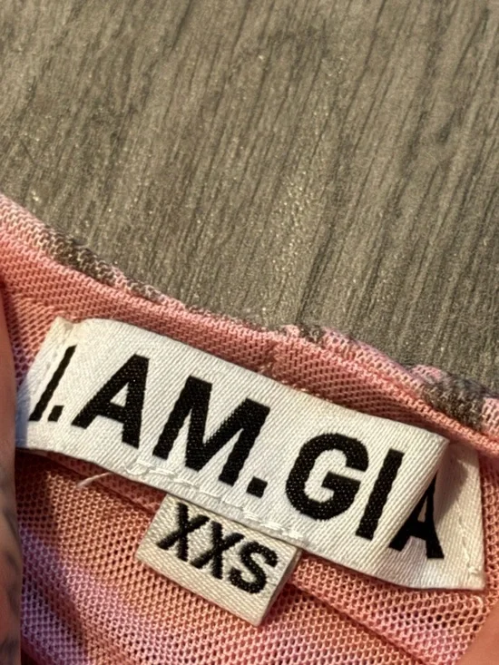 I.AM.GIA Pink Ruched Animal-Print Mini Skirt - Picture 3 of 4